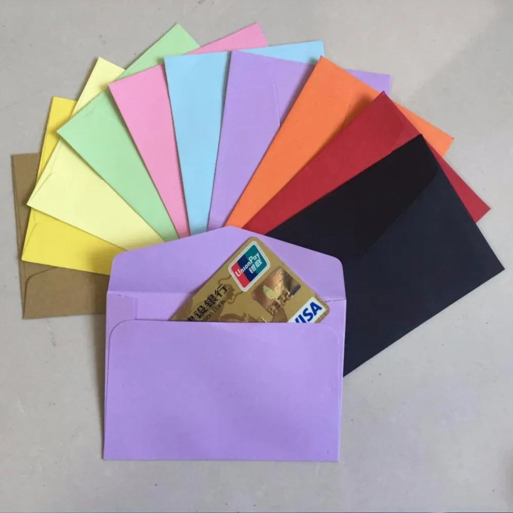 Envelopes de Papel Kraft Colorido 108mmx82mm 50Pcs